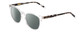 Profile View of Ernest Hemingway H4840 Designer Polarized Reading Sunglasses with Custom Cut Powered Smoke Grey Lenses in Clear Crystal/Black Amber Brown Glitter Tortoise Unisex Cateye Full Rim Acetate 50 mm