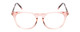 Front View of Ernest Hemingway H4840 Designer Reading Eye Glasses with Custom Cut Powered Lenses in Pink Crystal/Brown Rose Amber Glitter Tortoise Ladies Cateye Full Rim Acetate 50 mm