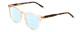 Profile View of Ernest Hemingway H4840 Designer Progressive Lens Blue Light Blocking Eyeglasses in Wheat Crystal/Brown Amber Yellow Glitter Tortoise Ladies Cateye Full Rim Acetate 50 mm