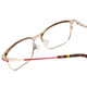 Close Up View of Ernest Hemingway H4842 Unisex Cateye Semi-Rimless Eyeglasses Satin Red Gold 52mm