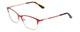 Profile View of Ernest Hemingway H4842 Designer Blue Light Blocking Eyeglasses in Satin Metallic Red Gold Unisex Cateye Full Rim Stainless Steel 52 mm