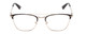 Front View of Ernest Hemingway H4843 Unisex Aviator Semi-Rimless Eyeglasses Black Silver 53 mm