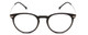Front View of Ernest Hemingway H4845 Designer Reading Eye Glasses with Custom Cut Powered Lenses in Matte Black Silver Unisex Round Full Rim Acetate 48 mm