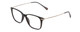 Profile View of Ernest Hemingway H4846 Designer Progressive Lens Blue Light Blocking Eyeglasses in Matte Black Grey Silver Unisex Cateye Full Rim Acetate 53 mm