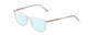 Profile View of Ernest Hemingway H4848 Designer Blue Light Blocking Eyeglasses in Matte/Gloss Clear Crystal Silver Unisex Cateye Full Rim Acetate 54 mm