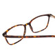 Close Up View of Ernest Hemingway H4849 Designer Reading Eye Glasses with Custom Cut Powered Lenses in Brown Yellow Auburn Tortoise Havana Unisex Rectangle Full Rim Acetate 53 mm