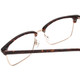 Close Up View of Ernest Hemingway 4850 Cateye Semi-Rimless Eyeglasses in Brown Tortoise Gold 58mm