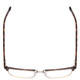 Top View of Ernest Hemingway 4850 Cateye Semi-Rimless Eyeglasses in Brown Tortoise Gold 58mm