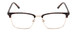 Front View of Ernest Hemingway H4850 Designer Reading Eye Glasses with Custom Cut Powered Lenses in Brown Auburn Tortoise Havana Gold Unisex Cateye Full Rim Acetate 58 mm