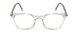 Front View of Ernest Hemingway H4851 Unisex Cateye Eyeglasses Gloss Clear Crystal Silver 51 mm