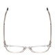 Top View of Ernest Hemingway H4851 Designer Reading Eye Glasses with Custom Cut Powered Lenses in Gloss Clear Crystal Patterned Silver Unisex Cateye Full Rim Acetate 51 mm