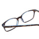 Close Up View of Ernest Hemingway H4852 Designer Reading Eye Glasses with Custom Cut Powered Lenses in Blue Crystal Layered Yellow Brown Tortoise Havana Unisex Rectangle Full Rim Acetate 51 mm