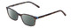 Profile View of Ernest Hemingway H4852 Designer Polarized Reading Sunglasses with Custom Cut Powered Smoke Grey Lenses in Blue Crystal Layered Yellow Brown Tortoise Havana Unisex Rectangle Full Rim Acetate 51 mm