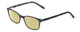Profile View of Ernest Hemingway H4852 Designer Polarized Reading Sunglasses with Custom Cut Powered Sun Flower Yellow Lenses in Blue Crystal Layered Yellow Brown Tortoise Havana Unisex Rectangle Full Rim Acetate 51 mm