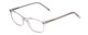 Profile View of Ernest Hemingway H4852 Designer Blue Light Blocking Eyeglasses in Clear Crystal Silver Glitter Unisex Rectangle Full Rim Acetate 51 mm