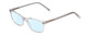 Profile View of Ernest Hemingway H4852 Designer Blue Light Blocking Eyeglasses in Clear Crystal Silver Glitter Unisex Rectangle Full Rim Acetate 51 mm