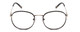 Front View of Ernest Hemingway H4853 Unisex Round Stainless Steel Eyeglasses Black Silver 51mm