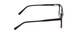 Side View of Ernest Hemingway H4854 Unisex Cateye Designer Eyeglasses Gloss Black Silver 51mm