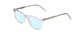 Profile View of Ernest Hemingway H4854 Designer Blue Light Blocking Eyeglasses in Clear Crystal Patterned Silver Unisex Cateye Full Rim Acetate 51 mm