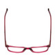 Top View of Ernest Hemingway H4854 Ladies Cateye Eyeglasses Raspberry Red Rose Crystal 54 mm
