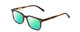 Profile View of Ernest Hemingway H4854 Designer Polarized Reading Sunglasses with Custom Cut Powered Green Mirror Lenses in Brown Gold Auburn Tortoise Havana Unisex Cateye Full Rim Acetate 51 mm