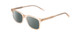 Profile View of Ernest Hemingway H4854 Designer Polarized Sunglasses with Custom Cut Smoke Grey Lenses in Wheat Brown Cystal Patterned Silver Unisex Cateye Full Rim Acetate 54 mm