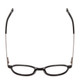 Top View of Ernest Hemingway H4855 Unisex Round Eyeglasses Gloss Black Gun Metal Stripe 48mm