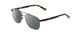 Profile View of Ernest Hemingway H4856 Designer Polarized Reading Sunglasses with Custom Cut Powered Smoke Grey Lenses in Satin Metallic Brown/Brown Gold Tortoise Unisex Aviator Full Rim Stainless Steel 54 mm