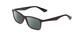 Profile View of Ernest Hemingway H4857 Designer Polarized Sunglasses with Custom Cut Smoke Grey Lenses in Gloss Black Unisex Cateye Full Rim Acetate 53 mm