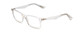 Profile View of Ernest Hemingway H4857 Designer Blue Light Blocking Eyeglasses in Shiny Clear Crystal Unisex Cateye Full Rim Acetate 56 mm