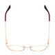 Top View of Ernest Hemingway H4858 Unisex Round Semi-Rimless Eyeglasses in Gold/Auburn 49 mm