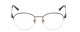 Front View of Ernest Hemingway H4858 Unisex Round Semi-Rimless Eyeglasses Gun Metal/Grey 49 mm
