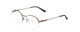 Profile View of Ernest Hemingway H4858 Designer Single Vision Prescription Rx Eyeglasses in Shiny Gun Metal/Grey Crystal Tips Unisex Round Semi-Rimless Stainless Steel 49 mm