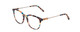 Profile View of Ernest Hemingway H4859 Designer Reading Eye Glasses with Custom Cut Powered Lenses in Blue Rose Plum Yellow Tortoise Havana Silver Ladies Cateye Full Rim Acetate 50 mm