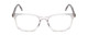 Front View of Ernest Hemingway H4860 Designer Reading Eye Glasses with Custom Cut Powered Lenses in Clear Crystal Silver Glitter Unisex Cateye Full Rim Acetate 52 mm