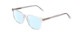 Profile View of Ernest Hemingway H4860 Designer Blue Light Blocking Eyeglasses in Clear Crystal Silver Glitter Unisex Cateye Full Rim Acetate 52 mm