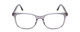 Front View of Ernest Hemingway H4860 Designer Reading Eye Glasses with Custom Cut Powered Lenses in Grey Blue Crystal Unisex Cateye Full Rim Acetate 52 mm