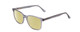 Profile View of Ernest Hemingway H4860 Designer Polarized Reading Sunglasses with Custom Cut Powered Sun Flower Yellow Lenses in Grey Blue Crystal Unisex Cateye Full Rim Acetate 52 mm