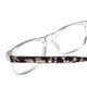 Close Up View of Ernest Hemingway H4861 Unisex Cateye Eyeglasses Crystal/Grey Black Tortoise 55mm