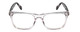 Front View of Ernest Hemingway H4861 Designer Reading Eye Glasses with Custom Cut Powered Lenses in Clear Crystal/Grey Black Tortoise Havana Unisex Cateye Full Rim Acetate 55 mm
