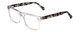 Profile View of Ernest Hemingway H4861 Designer Progressive Lens Blue Light Blocking Eyeglasses in Clear Crystal/Grey Black Tortoise Havana Unisex Cateye Full Rim Acetate 55 mm