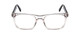 Front View of Ernest Hemingway H4861 Designer Reading Eye Glasses with Custom Cut Powered Lenses in Clear Crystal/Gloss Black Unisex Cateye Full Rim Acetate 55 mm