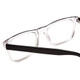 Close Up View of Ernest Hemingway H4861 Designer Reading Eye Glasses with Custom Cut Powered Lenses in Clear Crystal/Gloss Black Unisex Cateye Full Rim Acetate 55 mm