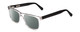 Profile View of Ernest Hemingway H4861 Designer Polarized Reading Sunglasses with Custom Cut Powered Smoke Grey Lenses in Clear Crystal/Gloss Black Unisex Cateye Full Rim Acetate 55 mm