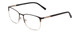 Profile View of Ernest Hemingway 4864 Unisex Cateye Semi-Rimless Eyeglasses in Black Silver 58mm