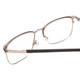 Close Up View of Ernest Hemingway 4864 Unisex Cateye Semi-Rimless Eyeglasses in Brown Silver 58mm