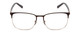Front View of Ernest Hemingway 4864 Unisex Cateye Semi-Rimless Eyeglasses in Brown Silver 58mm