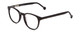 Profile View of Ernest Hemingway H4865 Designer Blue Light Blocking Eyeglasses in Gloss Black/Rounded Tips Unisex Cateye Full Rim Acetate 49 mm