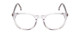 Front View of Ernest Hemingway H4865 Designer Reading Eye Glasses with Custom Cut Powered Lenses in Clear Crystal Silver Glitter/Rounded Tips Unisex Cateye Full Rim Acetate 49 mm