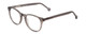 Profile View of Ernest Hemingway H4865 Designer Reading Eye Glasses with Custom Cut Powered Lenses in Grey Mist Crystal/Rounded Tips Unisex Cateye Full Rim Acetate 49 mm